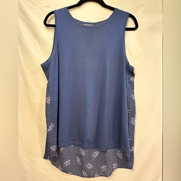 LOFT Tops - LOFT Blue Relaxed Sleeveless Tank Top